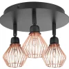 Candeeiro De Teto Em Metal Cobre Volga M