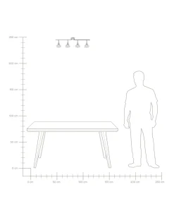 Candeeiro De Teto Em Metal Prateado Para 4 Lampadas Erma