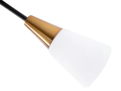 Candeeiro De Teto Em Metal Preto E Dourado Aroyo Iii