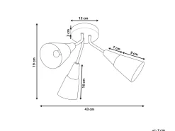 Candeeiro De Teto Em Metal Preto E Dourado Aroyo Iii