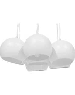 Candeeiro De Teto Em Metal Branco Olza
