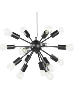 Candeeiro De Teto Em Metal Preto Balagas