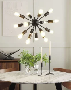 Candeeiro De Teto Em Metal Preto Balagas