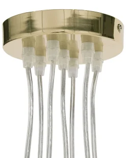 Candeeiro De Teto Em Metal Dourado Olza