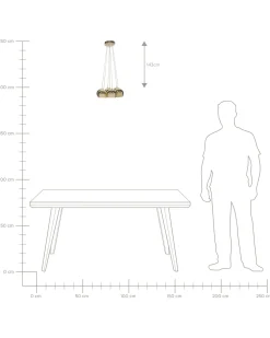 Candeeiro De Teto Em Metal Dourado Olza