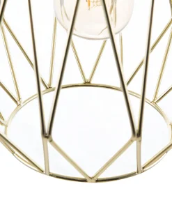 Candeeiro De Teto Em Metal Dourado Magra