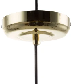 Candeeiro De Teto Em Metal Dourado Magra