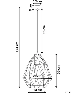 Candeeiro De Teto Em Metal Dourado Magra