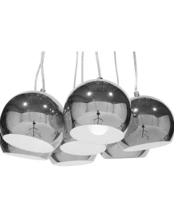 Candeeiro De Teto Em Metal Prateado Olza