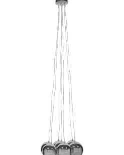 Candeeiro De Teto Em Metal Prateado Olza