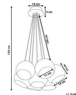 Candeeiro De Teto Em Metal Prateado Olza