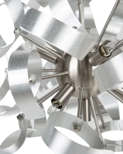 Candeeiro De Teto Em Metal Prateado Icana