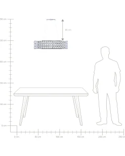 Candeeiro De Teto Em Metal Cromado E Cristal De Acrilico Tenna L