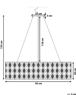 Candeeiro De Teto Em Metal Cromado E Cristal De Acrilico Tenna L