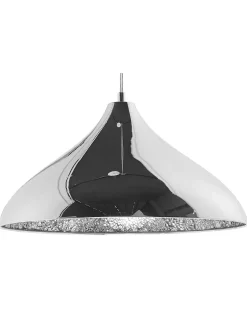 Candeeiro De Teto Em Metal E Vidro Prateado Iskar