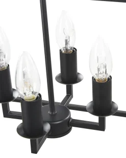 Candeeiro De Teto Em Metal Preto Wanchet