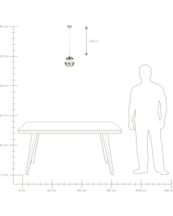 Candeeiro De Teto Em Metal Prateado Bojana
