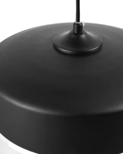 Candeeiro De Teto Em Metal Preto Com Vidro Murray