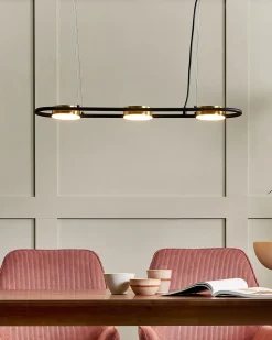 Candeeiro De Teto Em Metal Preto E Cor De Bronze Mali