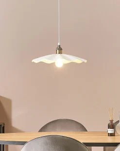 Candeeiro De Teto Em Metal Branco Phils