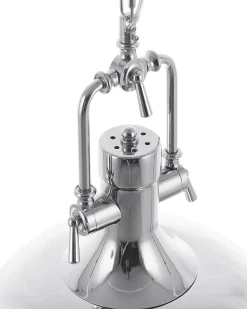 Candeeiro De Teto Em Metal Cromado Ebron