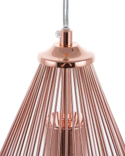 Candeeiro De Teto Em Metal Cor De Cobre Conca