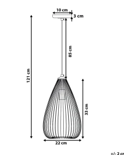 Candeeiro De Teto Em Metal Cor De Cobre Conca