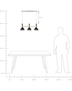 Candeeiro De Teto Em Metal Preto E Dourado Beles