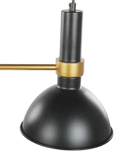 Candeeiro De Teto Em Metal Preto E Dourado Beles