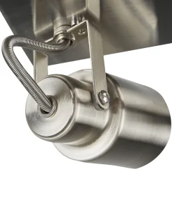 Candeeiro De Teto Em Metal Prateado 4 Luzes Bonte