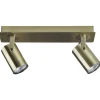Candeeiro De Teto Em Metal Cor De Bronze Para 2 Lampadas Klip
