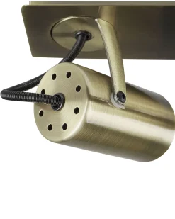 Candeeiro De Teto Em Metal Cor De Bronze Para 2 Lampadas Klip