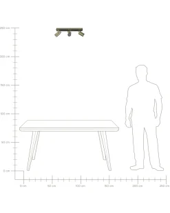 Candeeiro De Teto Em Metal Cor De Bronze Para 3 Lampadas Klip