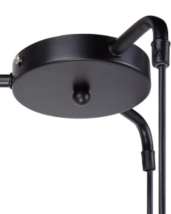 Candeeiro De Teto Em Metal Para 3 Lampadas Preto E Cor De Cobre Vomano