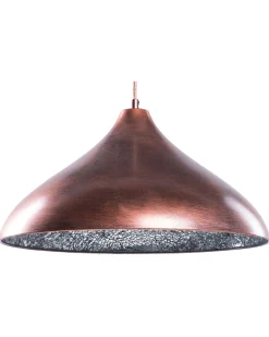 Candeeiro De Teto Em Metal E Vidro Cor De Bronze Iskar