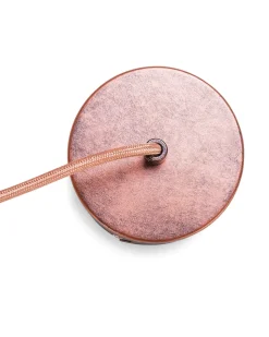 Candeeiro De Teto Em Metal E Vidro Cor De Bronze Iskar