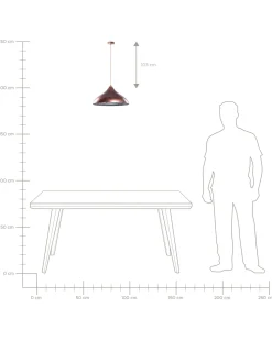 Candeeiro De Teto Em Metal E Vidro Cor De Bronze Iskar