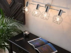 Candeeiro De Teto Em Metal Prateado Chenab