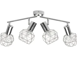 Candeeiro De Teto Em Metal Prateado Chenab