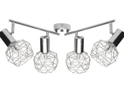 Candeeiro De Teto Em Metal Prateado Chenab