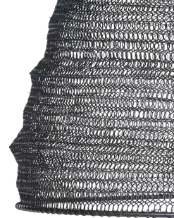 Candeeiro De Teto Em Metal E Malha Preta Parbati