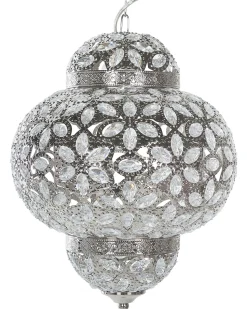 Candeeiro De Teto Em Metal Prateado Bandama