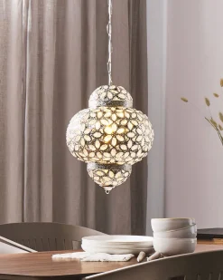 Candeeiro De Teto Em Metal Prateado Bandama