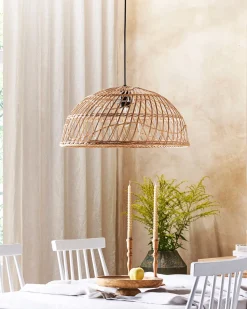 Candeeiro De Teto Em Rattan Cor Natural Ravine