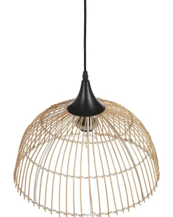 Candeeiro De Teto Em Rattan Cor Natural Bararis