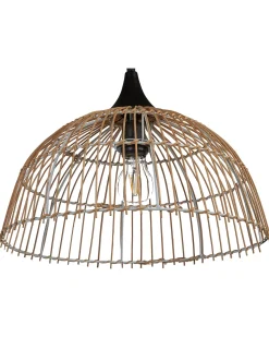 Candeeiro De Teto Em Rattan Cor Natural Bararis