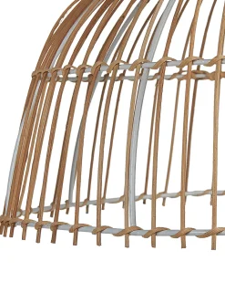 Candeeiro De Teto Em Rattan Cor Natural Bararis