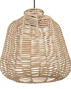 Candeeiro De Teto Em Rattan Cor Natural Ramena