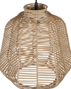 Candeeiro De Teto Em Rattan Cor Natural Ramena