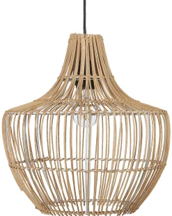 Candeeiro De Teto Em Rattan Cor Natural Mazowe